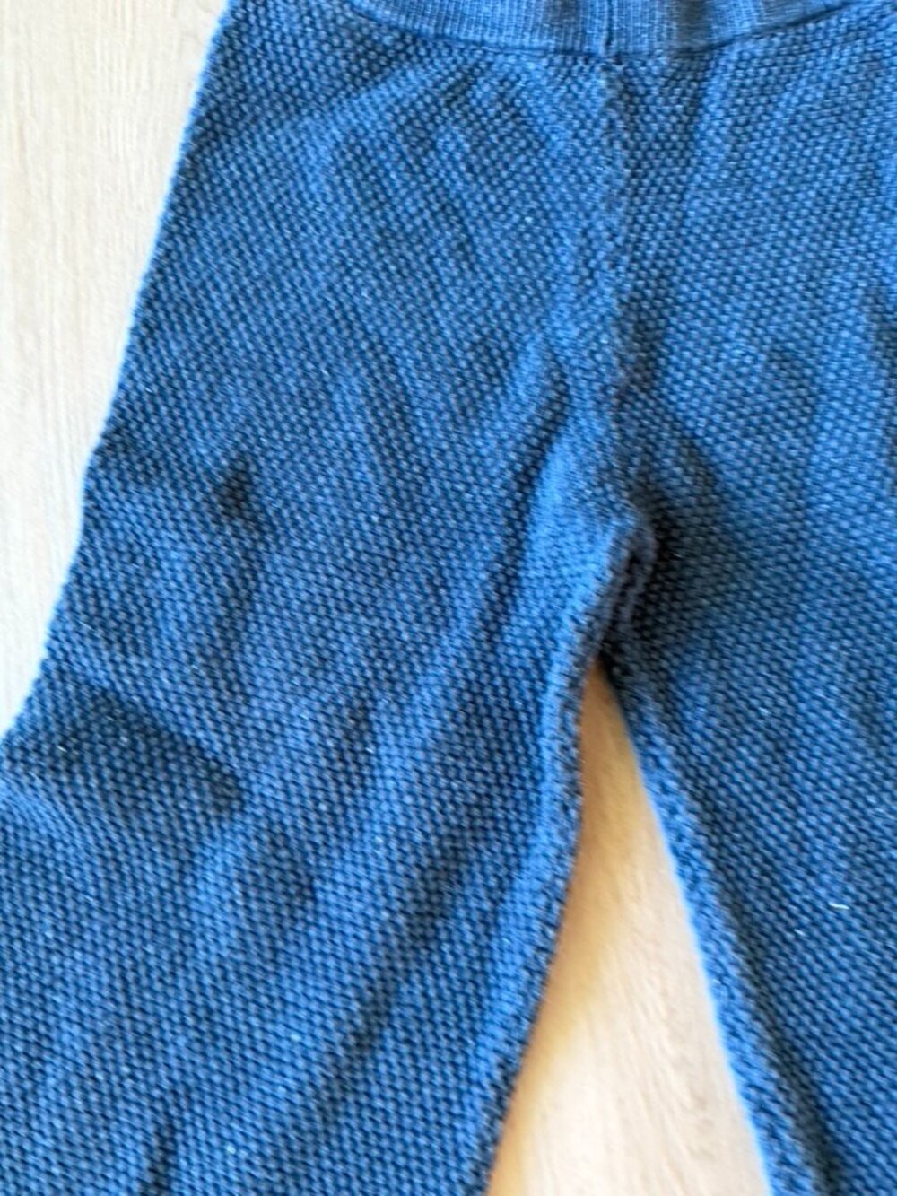 Free People Textured Knit Sweater Pants wide leg Small Navy - Picture 4 of 8